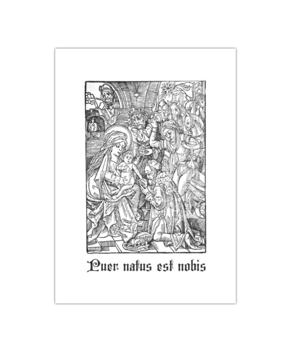 Kartka bożonarodzeniowa – Anonim, Pokłon Trzech Króli, ok. 1500