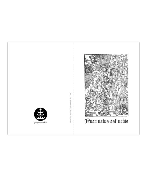 Kartka bożonarodzeniowa – Anonim, Pokłon Trzech Króli, ok. 1500