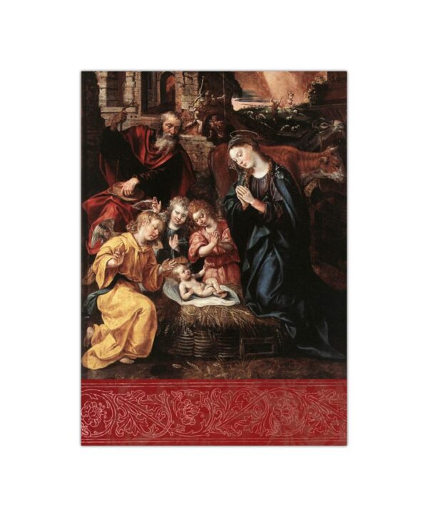Kartka bożonarodzeniowa – Marten de Vos, Narodzenie, 1577