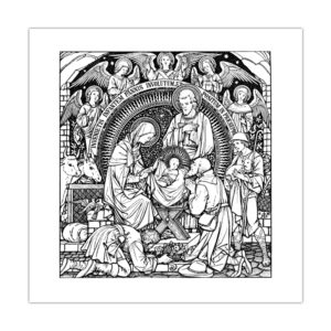 Kartka bożonarodzeniowa – Pokłon pasterzy — ilustracja z Mszału Rzymskiego